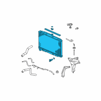 OEM 2005 Honda Odyssey Radiator (Denso) Diagram - 19010-RGL-A51