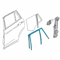 OEM BMW X2 Window Guide For Trim Rear Door Left Diagram - 51-35-7-420-835