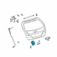 OEM 2009 Toyota Venza Lock Assembly Diagram - 69350-0T030