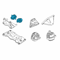 OEM 2018 BMW M6 Gran Coupe Automatic Transmission Mount Diagram - 22-31-6-777-388