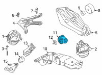 OEM BMW 840i Gearbox Mount Diagram - 22-32-6-860-533