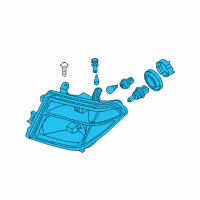 OEM 2010 Nissan Pathfinder Driver Side Headlight Assembly Diagram - 26060-ZS00A