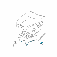 OEM Chevrolet HHR Cable Asm-Hood Primary Latch Release Diagram - 25825837