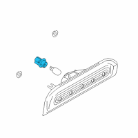 OEM Nissan Side Marker Lamp Socket Assembly Diagram - 26597-1FA0A