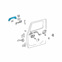 OEM 2010 Toyota Sequoia Handle, Outside Diagram - 69210-0C030-E1