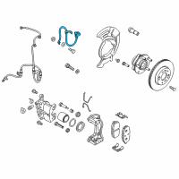 OEM Kia Forte Brake Front Hose, Left Diagram - 58731F2510