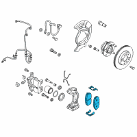 OEM Hyundai Elantra GT Front Disc Brake Pad Kit Diagram - 58101-G3A00