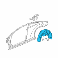 OEM 2010 Pontiac G6 Shield-Rear Wheelhouse Panel Diagram - 25877953