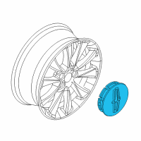 OEM Lincoln Center Cap Diagram - DE9Z-1130-A