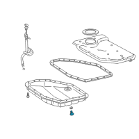 OEM 2005 Toyota Echo Transmission Pan Drain Plug Diagram - 90341-18016