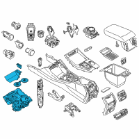 OEM BMW Storage Compartment., Cupholder, Centre Console Diagram - 51-16-9-392-685