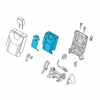 OEM 2017 Ford Edge Seat Back Pad Diagram - FT4Z-5866800-D