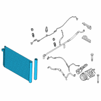 OEM 2012 BMW ActiveHybrid 5 CONDENSER AIR CONDITIONING Diagram - 64-50-9-109-723
