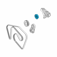 OEM 2001 Lincoln LS Serpentine Idler Pulley Diagram - XW4Z-8678-DA