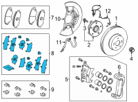 OEM 2022 Toyota Highlander Shim Diagram - 04945-02311