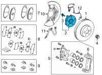 OEM 2021 Toyota Sienna Front Hub Diagram - 43550-0E020