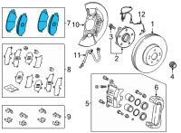 OEM 2021 Toyota Highlander Front Pads Diagram - 04465-02530