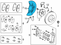 OEM 2021 Toyota Highlander Splash Shield Diagram - 47782-0E060