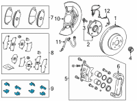 OEM 2022 Toyota Sienna Hardware Kit Diagram - 04947-0E010