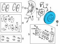 OEM 2021 Toyota Highlander Rotor Diagram - 43512-0E060