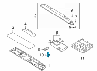 OEM Lexus Holder, Visor Diagram - 74348-47010-E3