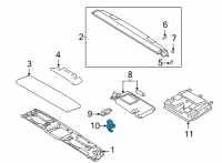 OEM Lexus LC500 Holder, Visor Diagram - 74348-47010-E3