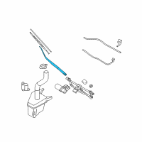 OEM 2005 Hyundai Tucson Windshield Wiper Arm Assembly, Driver Diagram - 98311-2E100