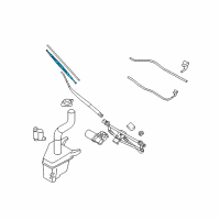 OEM 2009 Hyundai Tucson Wiper Blade Rubber Assembly(Drive) Diagram - 98351-2E021