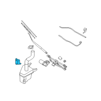 OEM 2006 Hyundai Tiburon Windshield Washer Motor & Pump Assembly Diagram - 98510-2L100