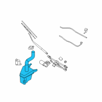 OEM 2009 Hyundai Tucson Windshield Washer Reservoir Assembly Diagram - 98620-2E001