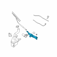 OEM 2009 Hyundai Tucson Linkage Assembly-Windshield Wiper Diagram - 98150-2E010