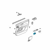 OEM 2000 Honda Odyssey Sub-Switch Assembly, Power Window Diagram - 35760-S0A-003