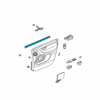 OEM 1999 Honda Odyssey Weatherstrip, R. FR. Door (Inner) Diagram - 72335-S0X-A01