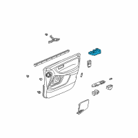 OEM 1999 Honda Odyssey Switch Assembly, Power Window Master Diagram - 35750-S0X-A03