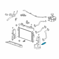 OEM 2018 Cadillac XTS Radiator Lower Bracket Diagram - 22763125