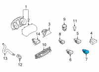 OEM Nissan Switch Assy-Trunk Opener Diagram - 25380-6LA0A