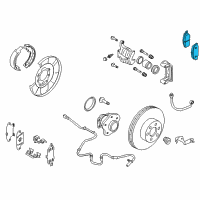 OEM 2013 Nissan Murano Rear Brake Pads Kit Diagram - D4060-9N00A