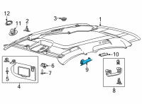 OEM 2021 Ford Mustang Mach-E Reading Lamp Assembly Diagram - LB5Z-13776-AG