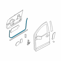 OEM Nissan Pathfinder Armada WEATHERSTRIP Front Door LH Diagram - 80831-ZC00A