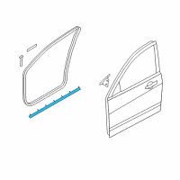 OEM 2010 Ford Focus Lower Weatherstrip Diagram - 8S4Z-6320758-A