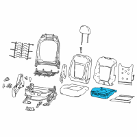 OEM 2017 Jeep Compass Seat Cushion Foam Diagram - 68272263AB