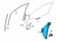 OEM 2022 Toyota Sienna Window Regulator Diagram - 69801-08030