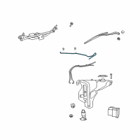 OEM 2015 Dodge Journey Hose-Windshield Washer Diagram - 5178468AB