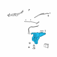 OEM Dodge Journey Reservoir-Windshield Washer Diagram - 68041379AA