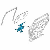 OEM 2020 Infiniti QX50 Right Door Window Regulator Assembly Diagram - 82700-5NA0A