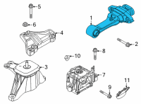OEM Kia K5 Roll Rod Bracket Assembly Diagram - 21950R5300