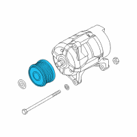 OEM 2018 Ram ProMaster 2500 Pulley-Alternator Diagram - 68101930AA