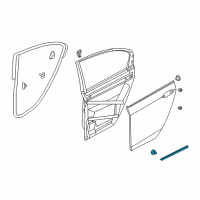 OEM Honda Accord Seal, RR Door LWR Diagram - 72828-T2A-A01