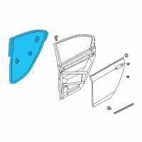 OEM Honda Accord Weatherstrip, L. RR. Door Diagram - 72850-T2A-A02