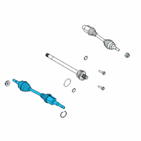 OEM 2021 Ford Escape SHAFT - FRONT AXLE Diagram - LX6Z-3B437-B